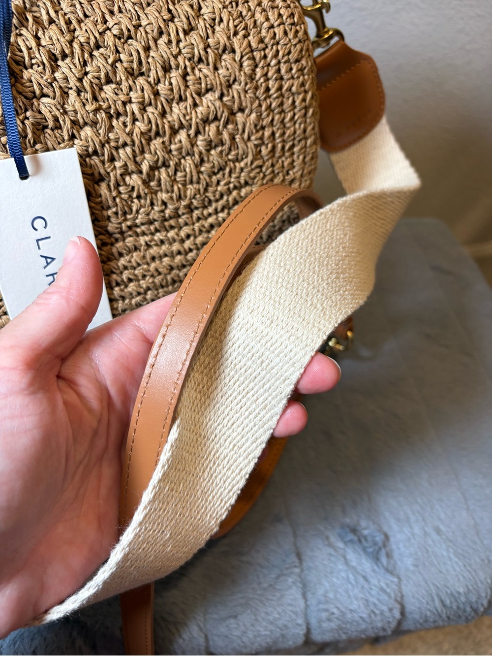 Clare V Louis with top handle in twisted raffia palm - Picture 6 of 6